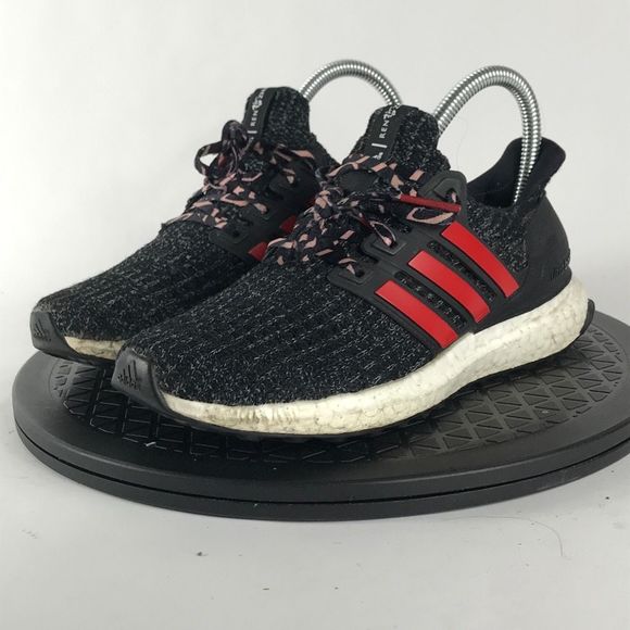 adidas | Shoes | Adidas Ultraboost J Blackred Athletic Running Shoes F3478  Womens Size 55 4y | Poshmark